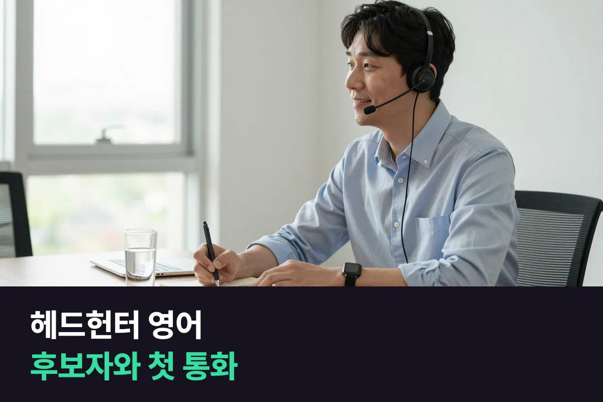 외국인 후보자에게 포지션을 소개하는 헤드헌터는 첫 통화 영어를 이렇게 준비해요