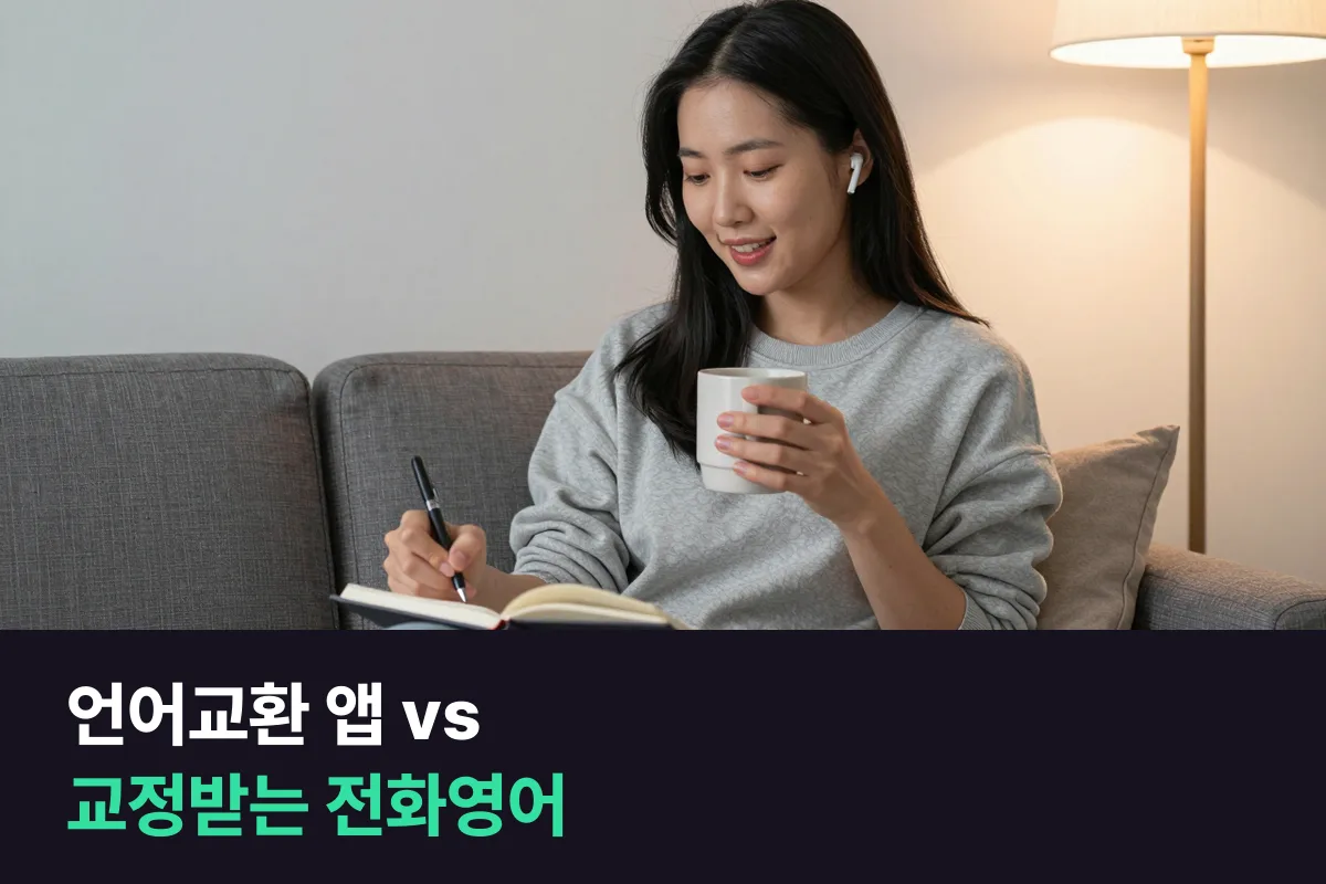헬로톡·탠덤 언어교환 vs 1:1 전화영어: 교정받는 대화가 필요할 때