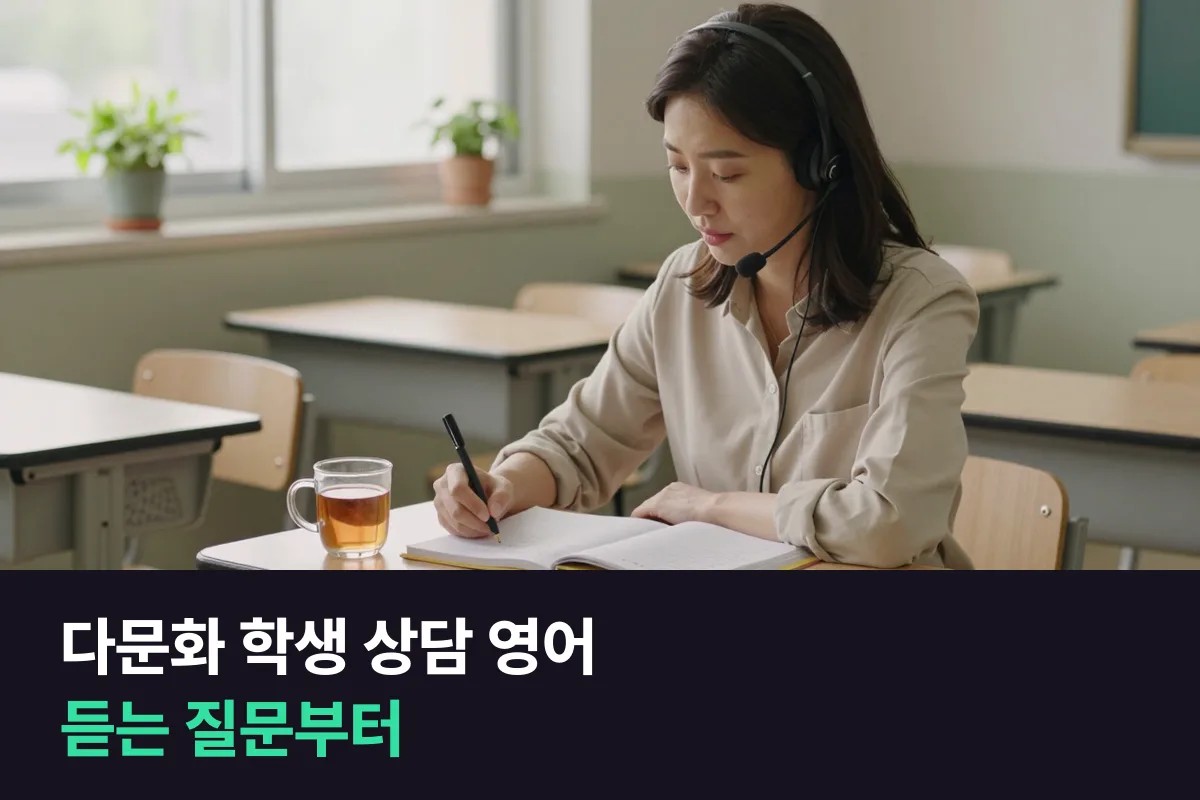 외국인 학생이 전학 온 반 담임교사, 학부모 상담 영어는 무엇부터 준비할까요?