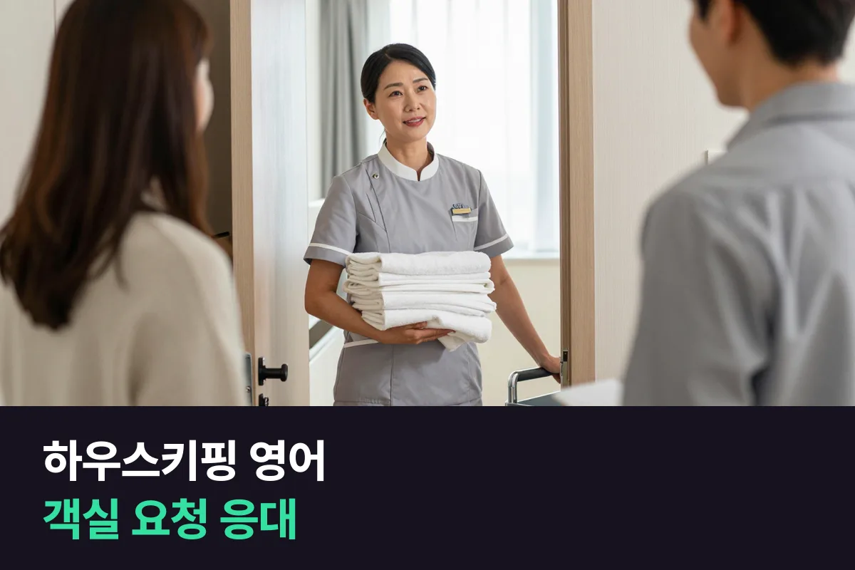 외국인 투숙객 객실을 맡았다면, 하우스키핑 영어는 노크부터 요청 응대까지 순서대로 익혀요