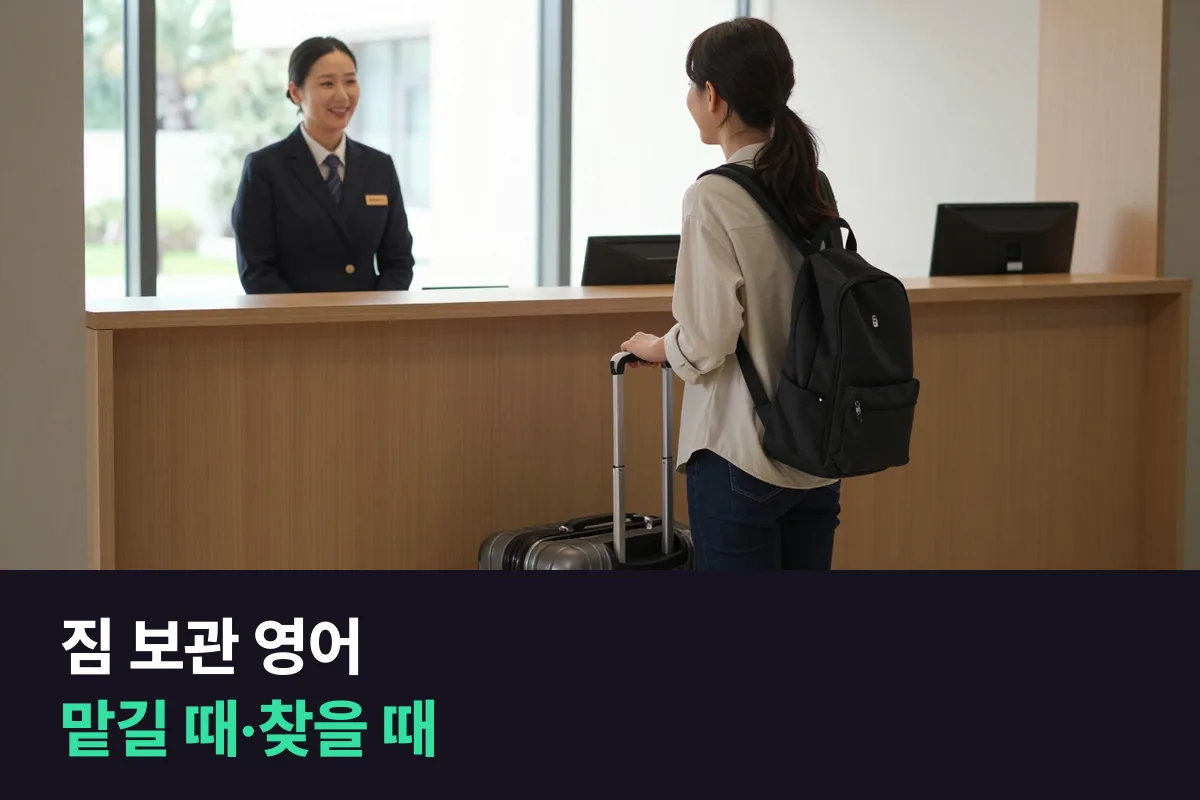 호텔 체크아웃 뒤 짐을 맡기고 찾을 때는 이 여섯 문장이면 돼요