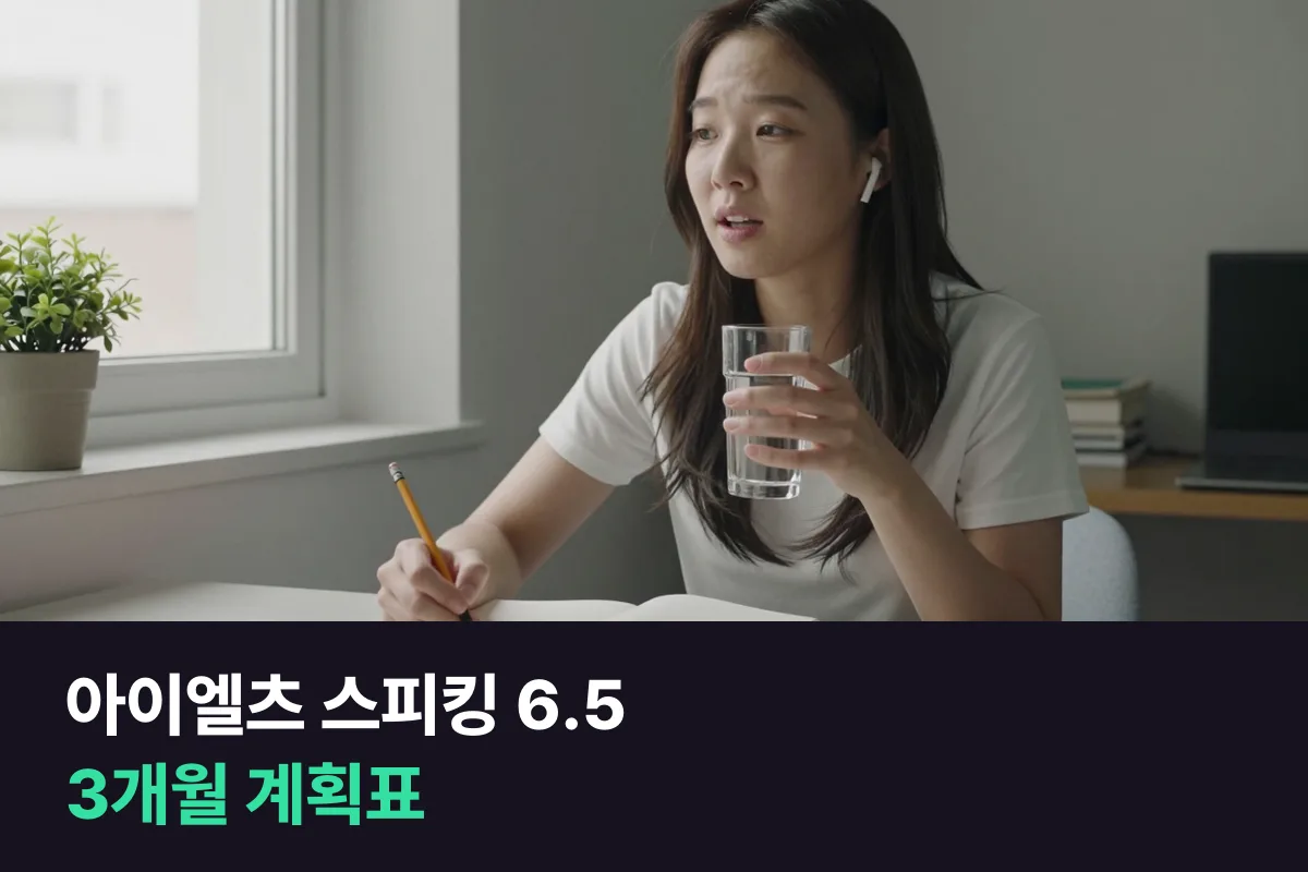 아이엘츠 스피킹 6.5 목표 3개월 계획: 채점 기준 네 가지로 주차를 짰어요