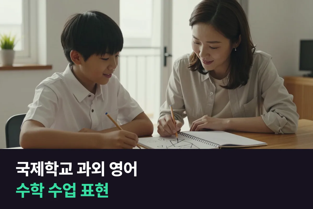 국제학교 학생에게 수학을 가르치게 된 과외 선생님이 수업 시간에 쓰는 영어
