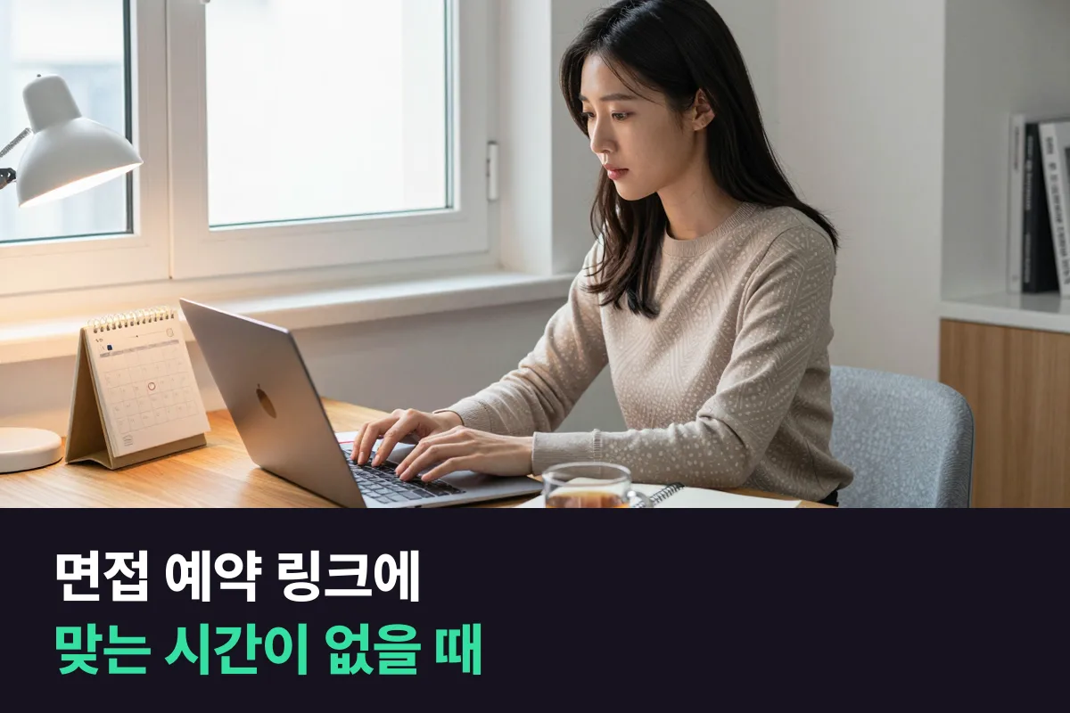 면접 일정 예약 링크에 고를 시간이 없을 때 영어 메일로 다른 시간을 부탁하는 법