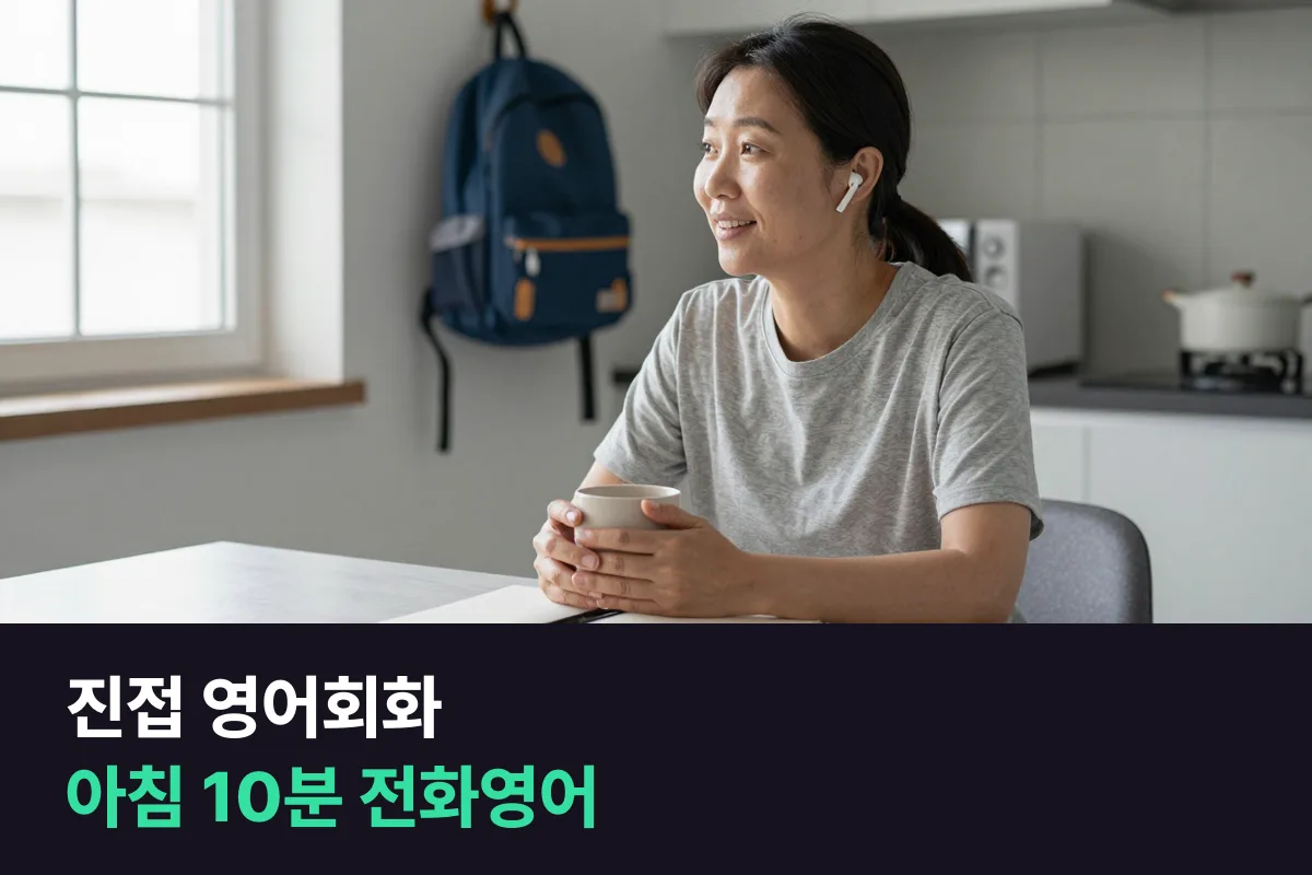 진접 학부모가 아이 등교 뒤 아침 전화영어로 영어회화를 다시 시작하는 법