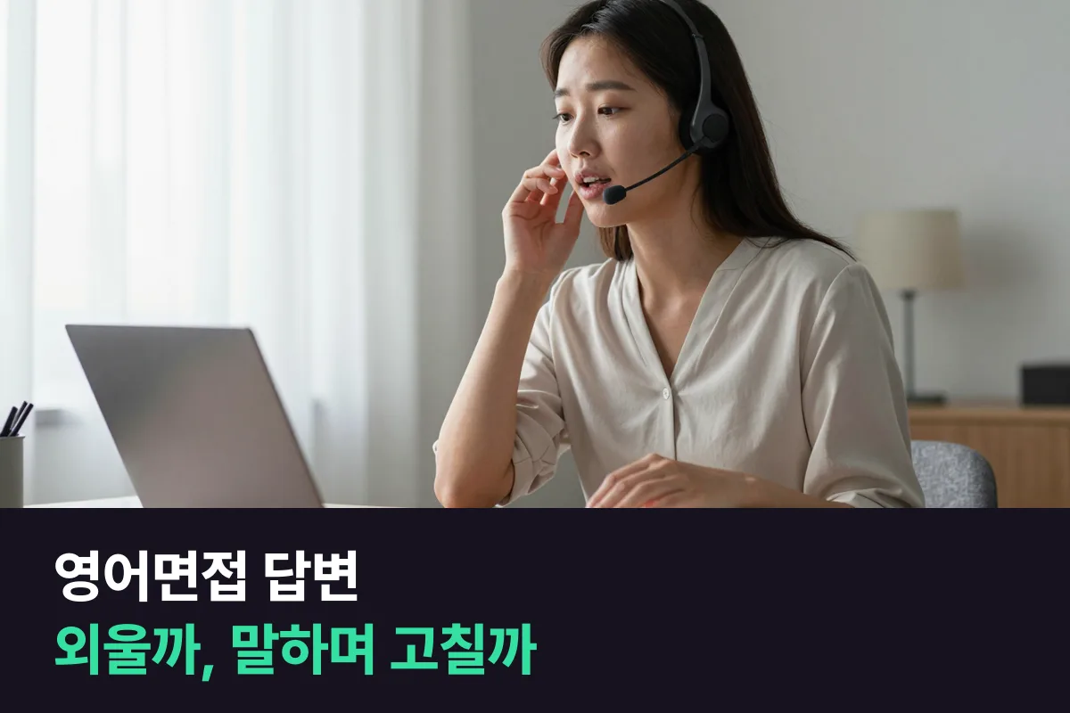 영어면접을 앞둔 이직 준비생, 한국어 답변을 번역해 외울까요 영어로 바로 말해 보며 고칠까요?