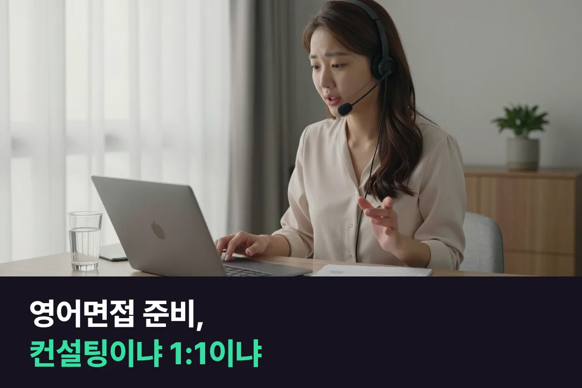 취업 컨설팅 영어면접 코칭 vs 1:1 영어인터뷰 과정: 취준생의 비용·연습량 기준