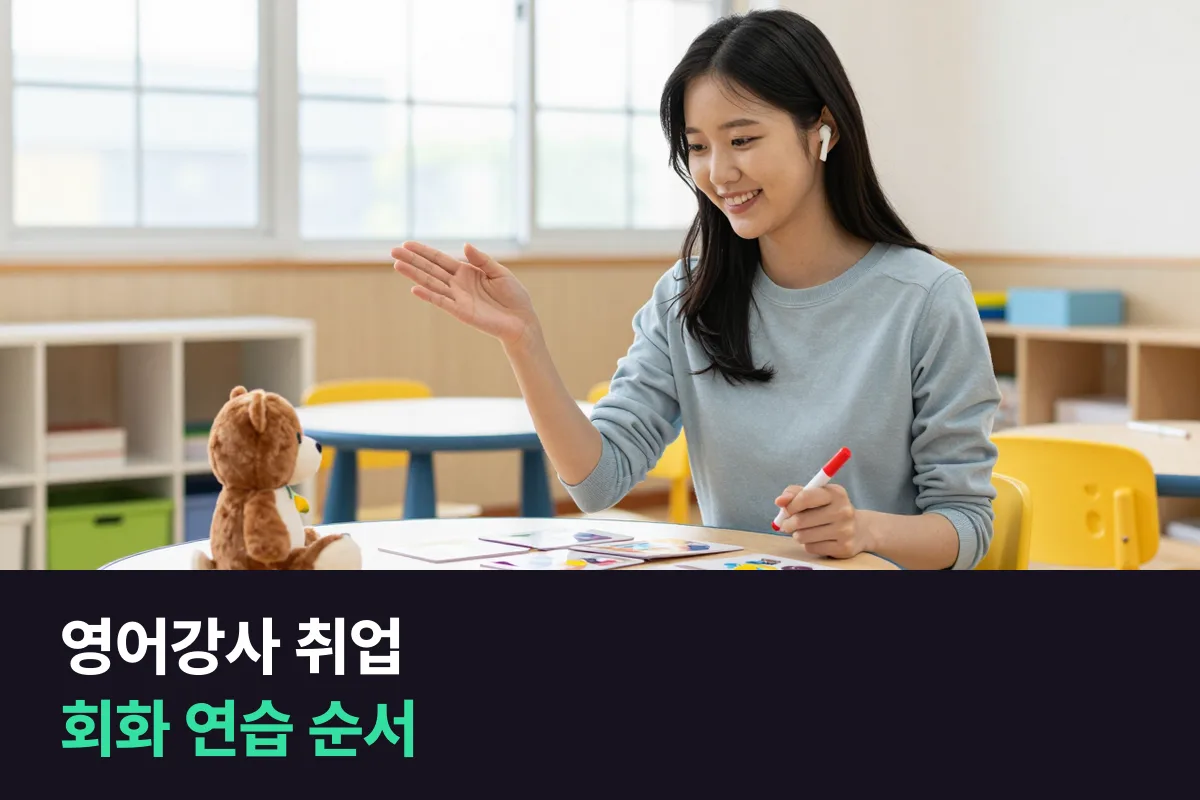 영어강사 취업: 어린이 영어학원에 지원하기 전에 회화를 이 순서로 연습해요