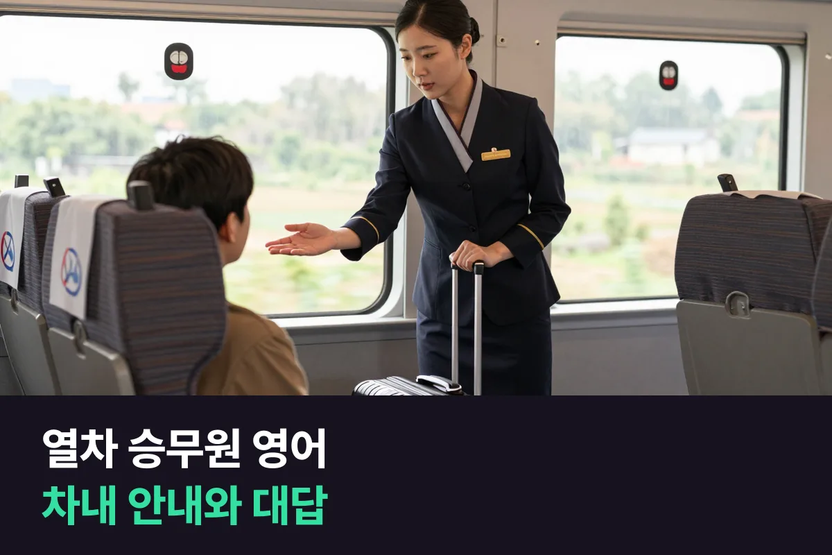 KTX·공항철도 승무원은 외국인 승객에게 차내 안내를 영어로 어떻게 할까요?