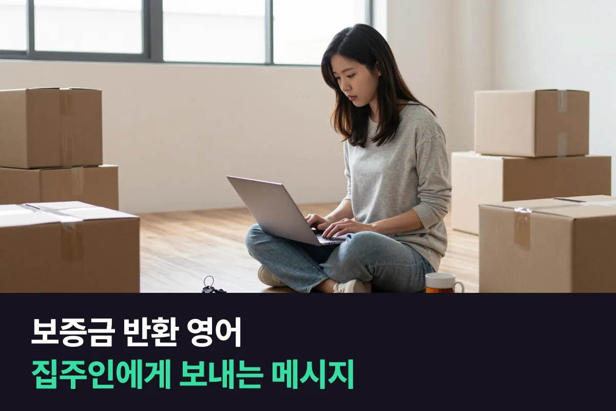 해외 집 계약이 끝날 때 집주인에게 보증금 반환을 요청하는 영어 메시지 예문