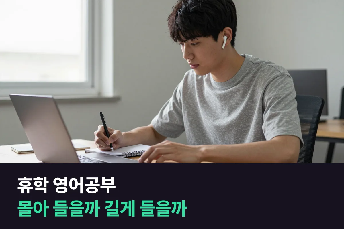 휴학 영어공부: 3개월 주5회 몰아 듣기와 6+1개월 주3회 길게 듣기 비교