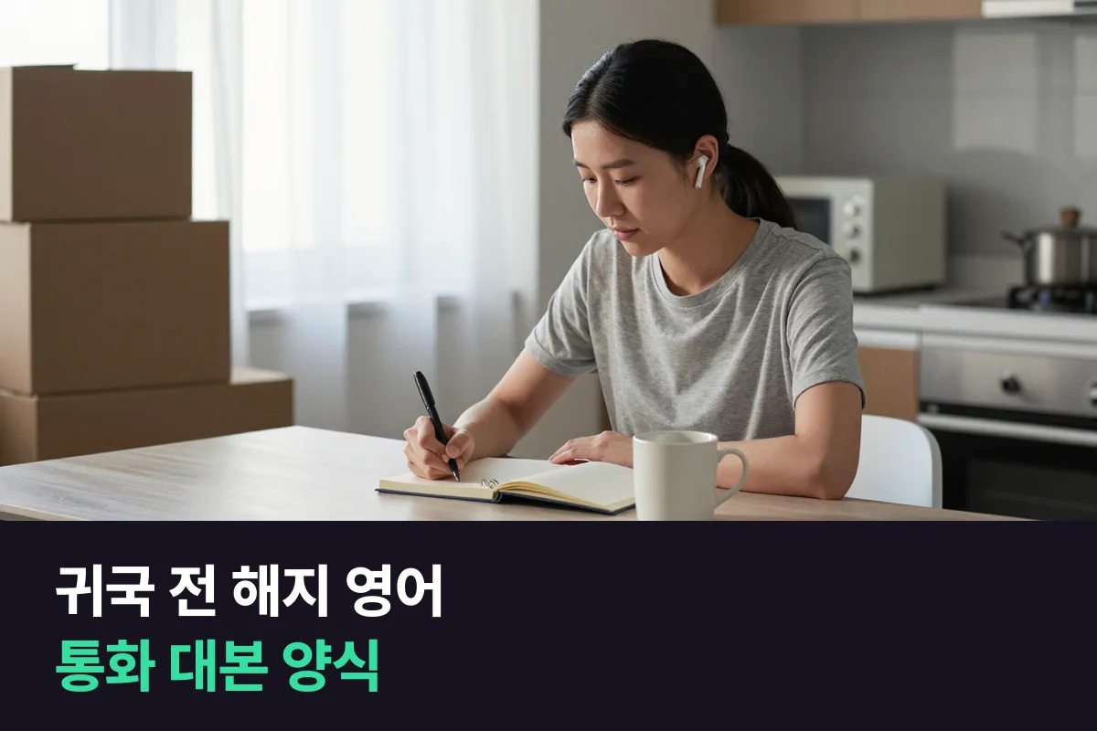 귀국 전 해지 영어 통화는 통신사, 공과금, 은행 순서로 같은 대본 하나면 돼요