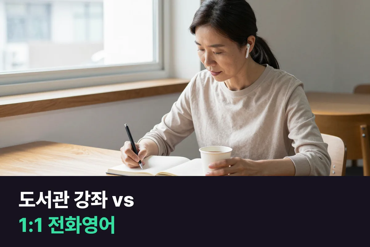 도서관 영어회화 강좌 vs 1:1 전화영어: 영어를 다시 시작하는 40대라면 무엇부터 들을까요?