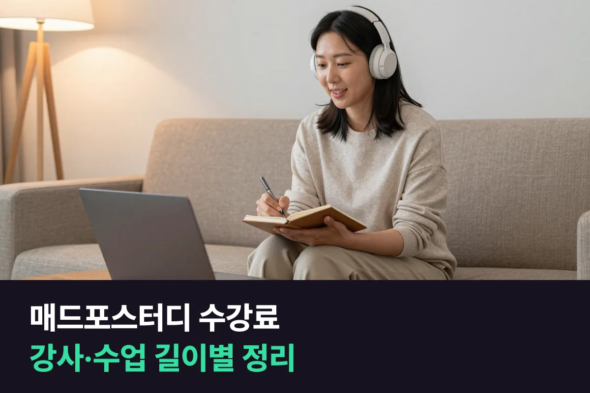 매드포스터디 수강료를 필리핀·영미권 강사, 전화·화상, 결제 기간별로 나눠 봤어요