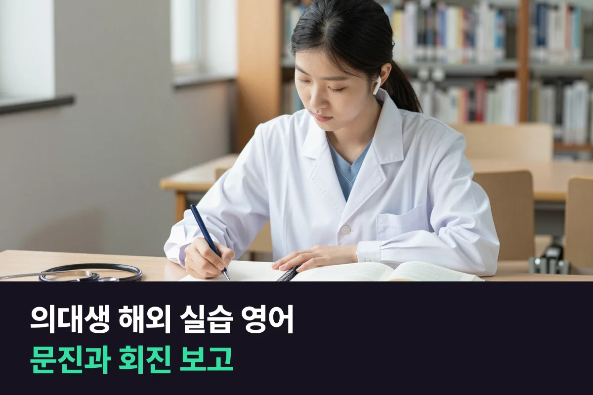 해외 병원 선택 실습을 앞둔 의대생은 회진과 환자 문진 영어를 어떻게 준비할까요?