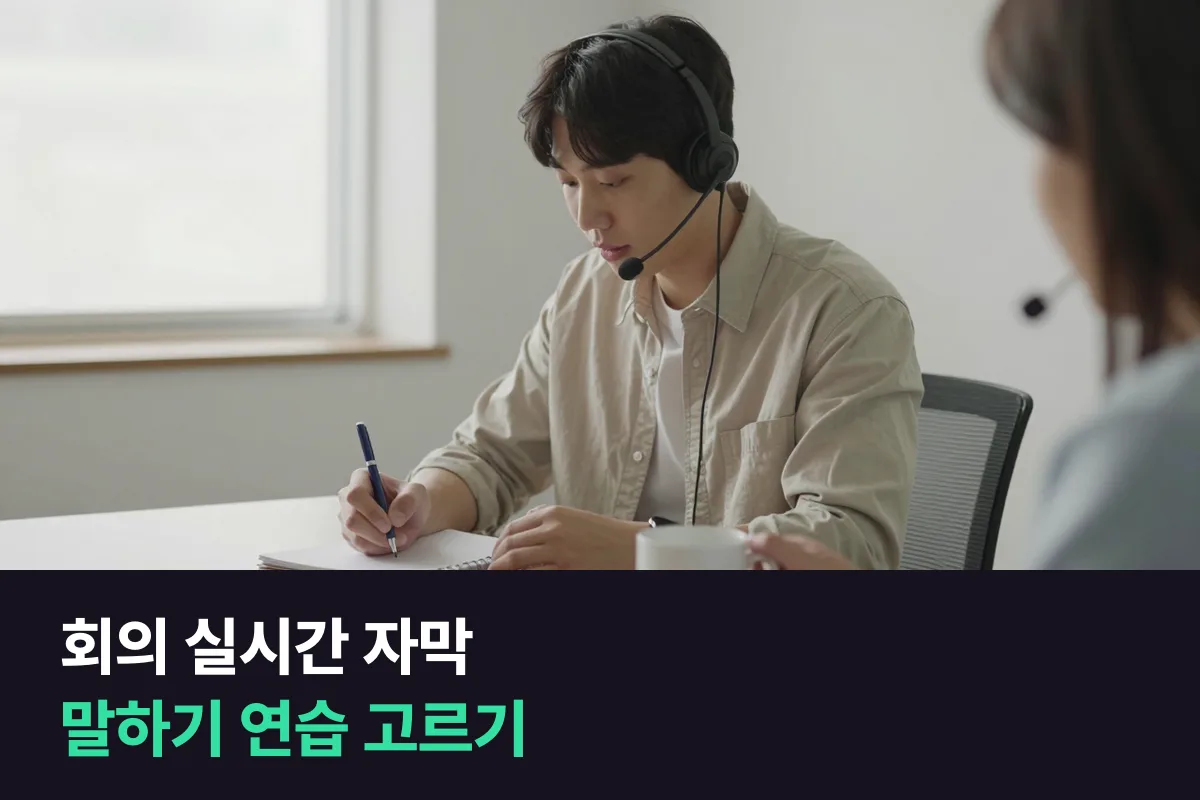 외국인과 회의하는 직장인은 회의 실시간 자막에 기댈까요, 비즈니스 과정으로 말하기를 연습할까요