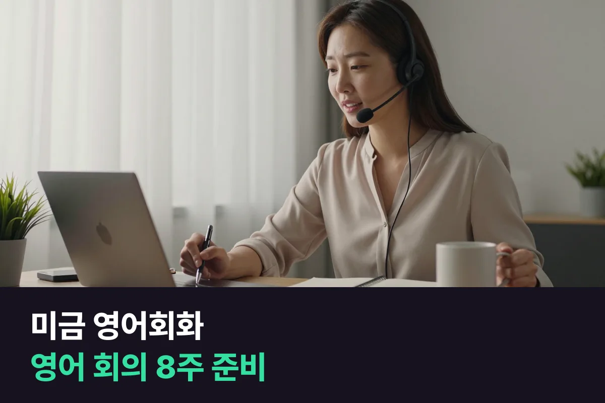 미금 직장인이 영어 회의에 들어가기 전 비즈니스 과정으로 8주 준비하는 법