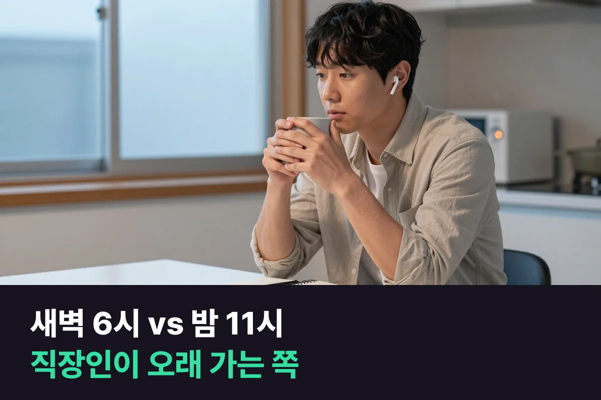 아침 6시 수업과 밤 11시 수업, 직장인이 오래 가는 쪽은 어디일까요?