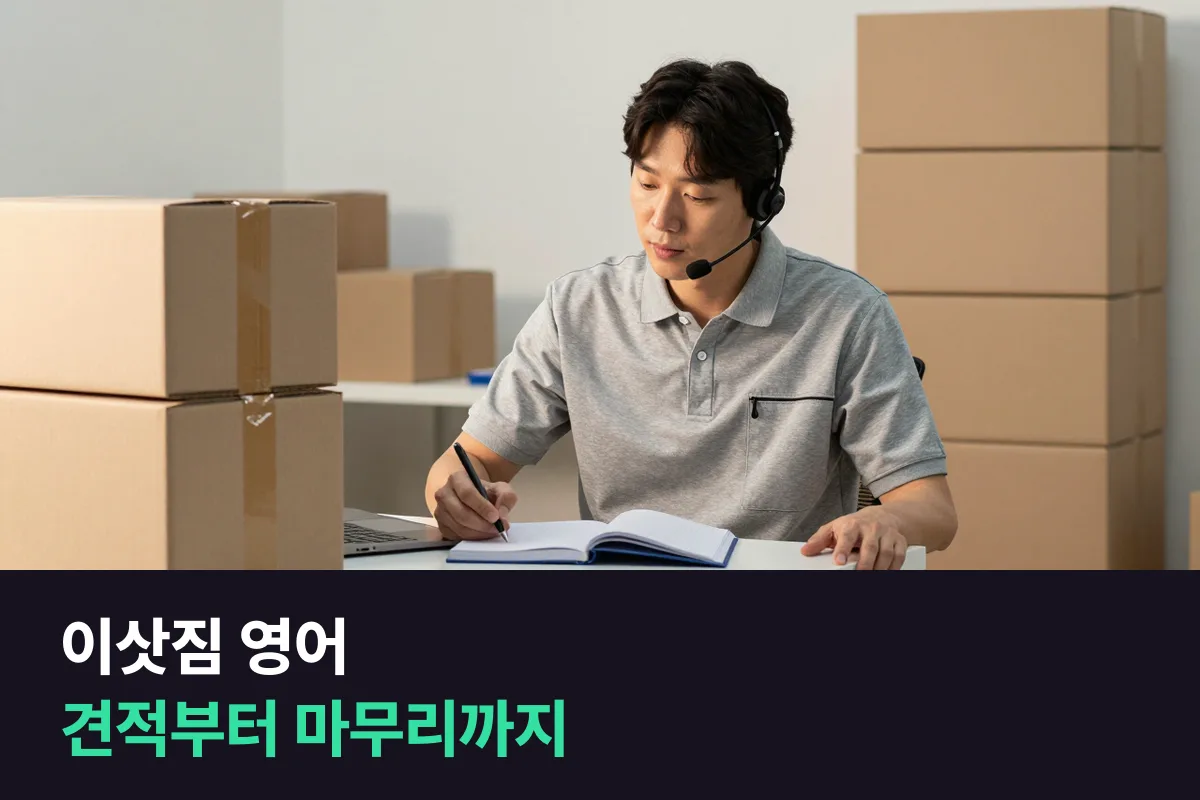 외국인 고객 이사를 맡은 이삿짐센터 팀장은 영어로 무엇을 말할 수 있어야 할까요?