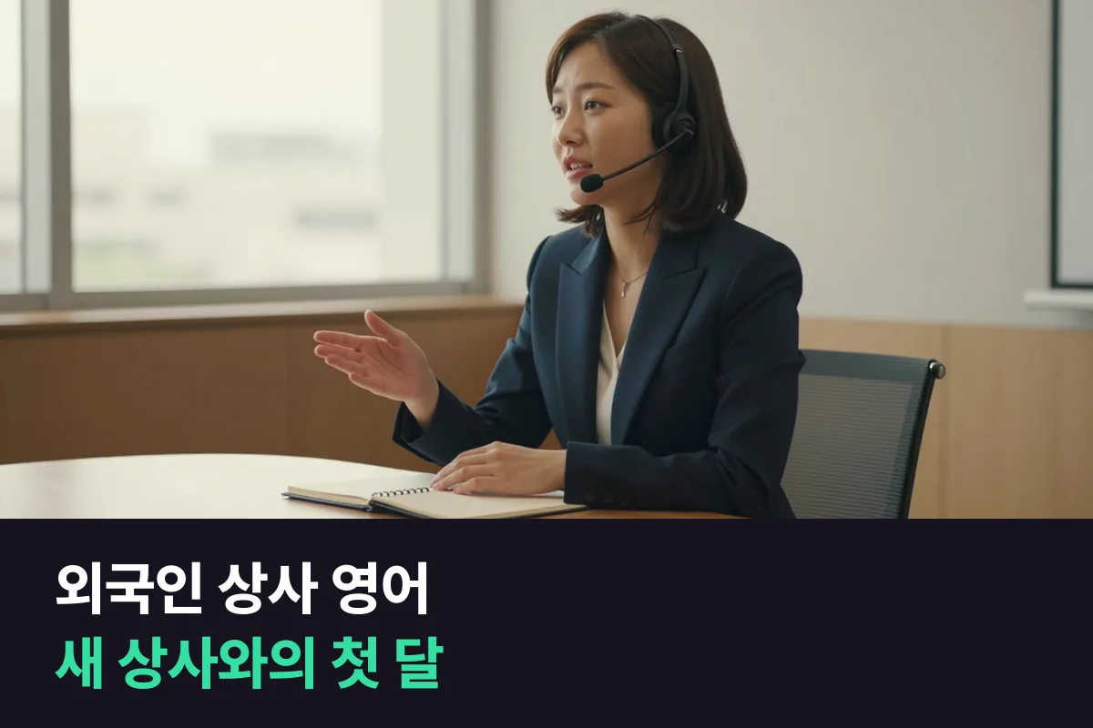 외국인 상사 영어: 새 상사가 오면 첫 달에 말할 자리가 한꺼번에 몰려요