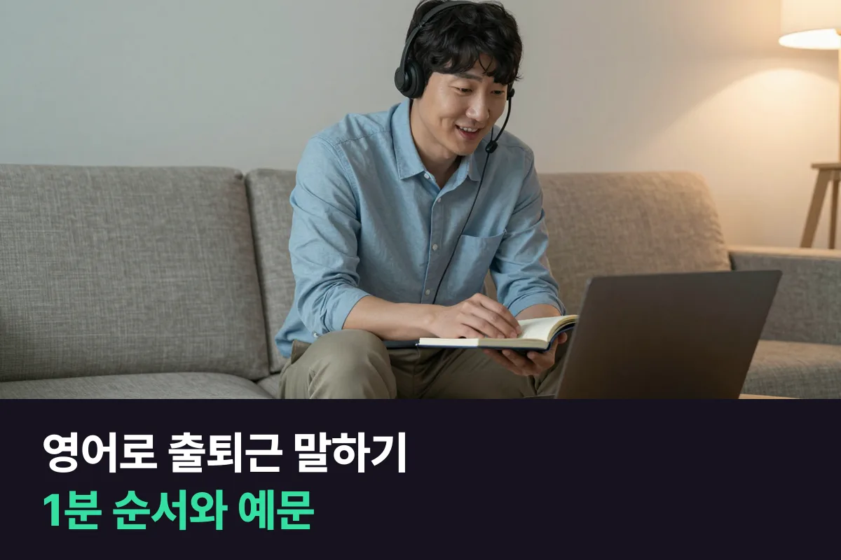 직장인이 영어로 출퇴근길을 1분 동안 말하는 순서와 예문