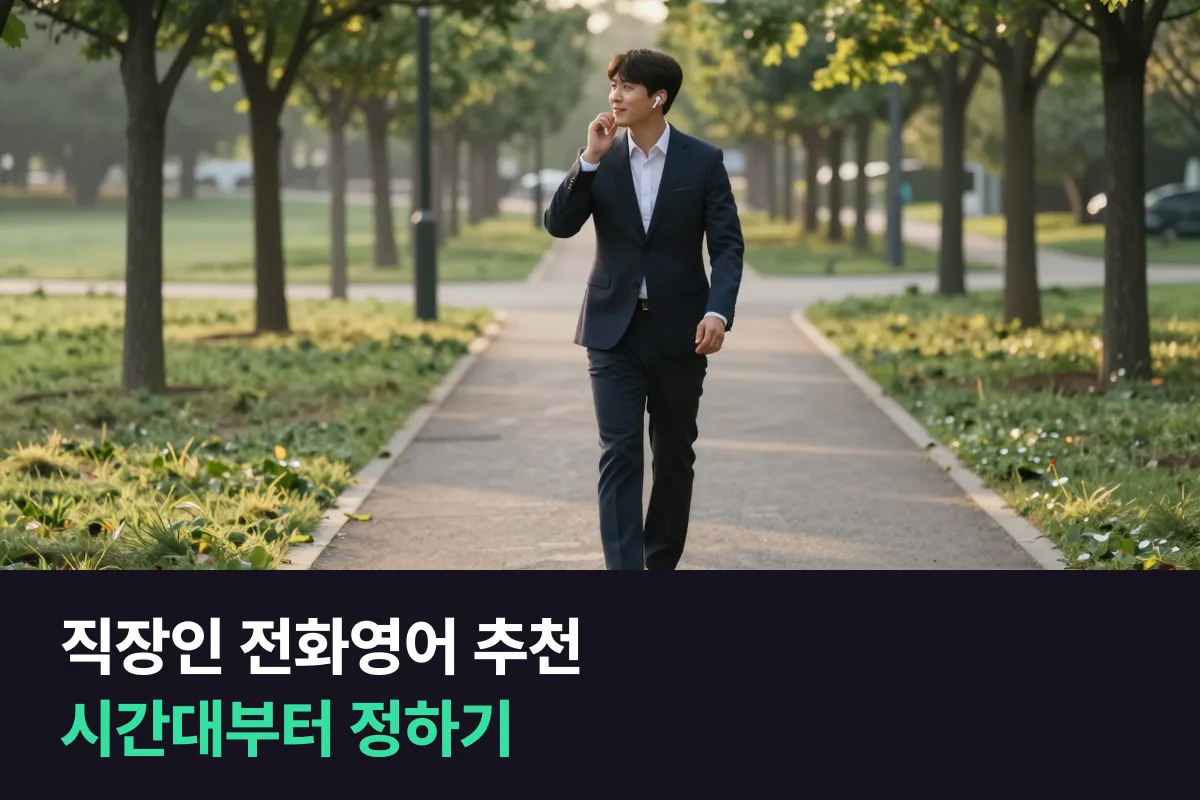 직장인 전화영어 추천: 내가 들을 수 있는 시간부터 정하고 고르세요
