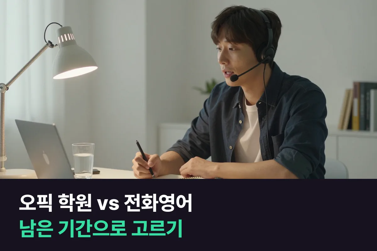 오픽 학원 vs 1:1 전화영어: 구조를 배울 때와 말을 늘릴 때는 다르다
