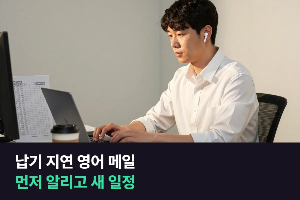 해외 거래처에 납기 지연을 먼저 알리고 새 일정을 제안하는 영어 메일 쓰는 법