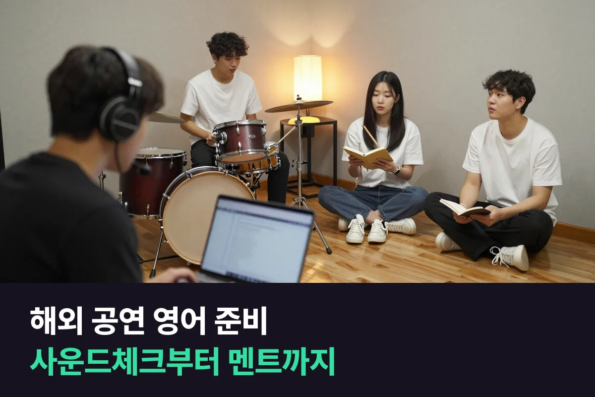 해외 공연을 앞둔 밴드가 공연장에서 쓸 영어를 8주 동안 준비하는 법