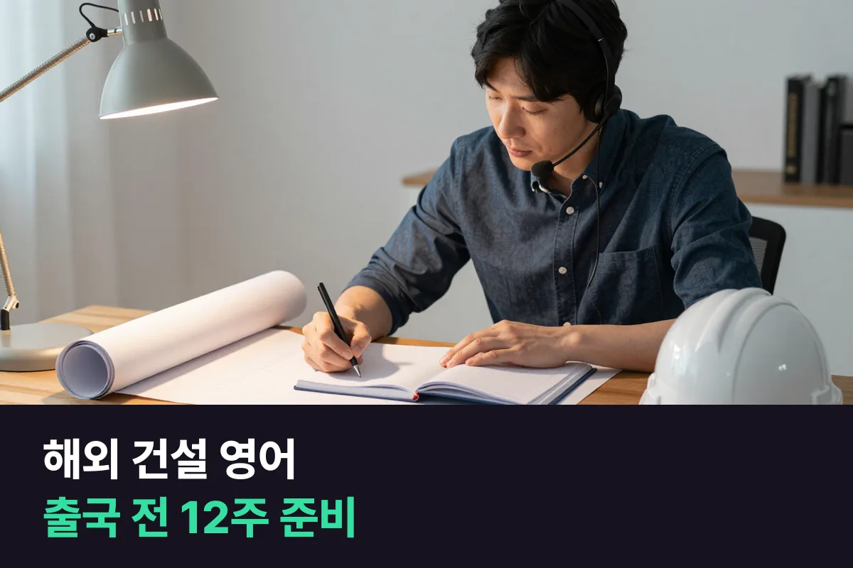 해외 건설 현장 파견을 앞둔 기술자는 영어를 어떤 순서로 준비하면 될까요?
