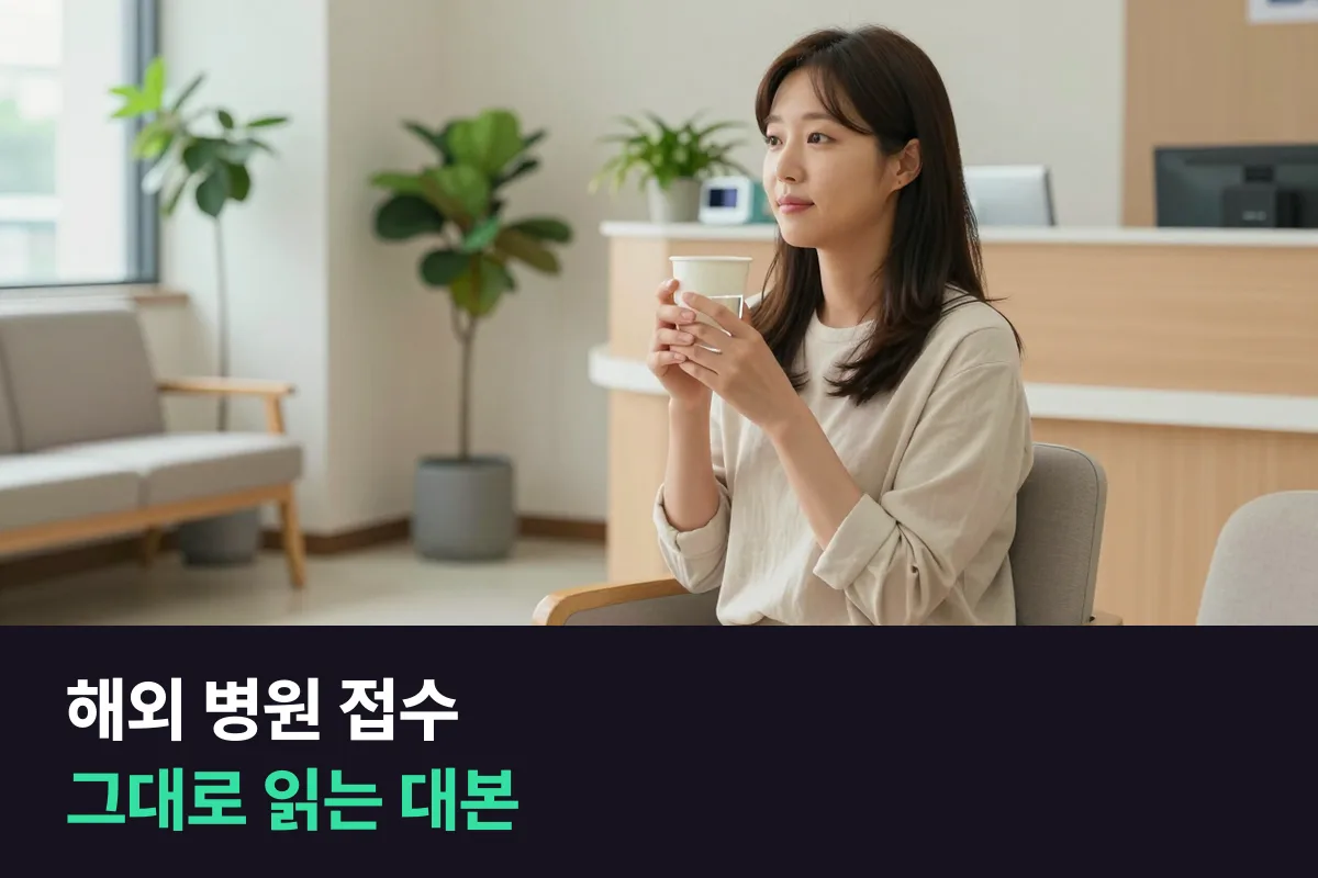 해외 병원 접수창구에서 예약을 확인하고 보험을 설명할 때 그대로 읽는 영어 대본 양식