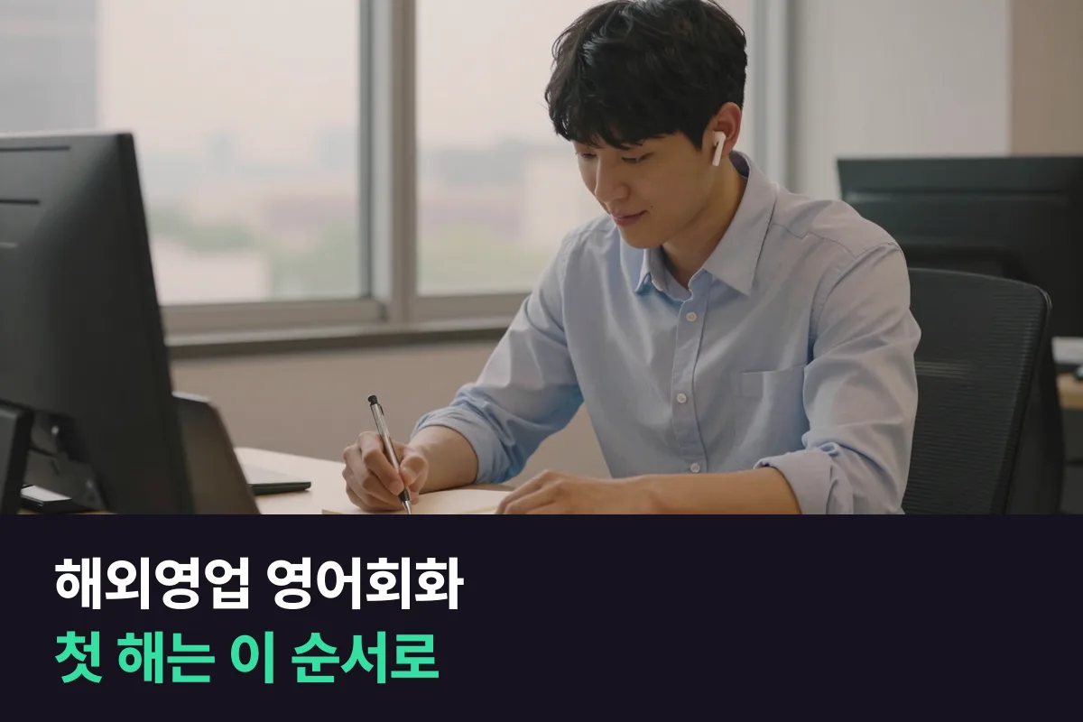 해외영업 신입사원, 첫 해 영어회화는 어떤 순서로 준비할까요?
