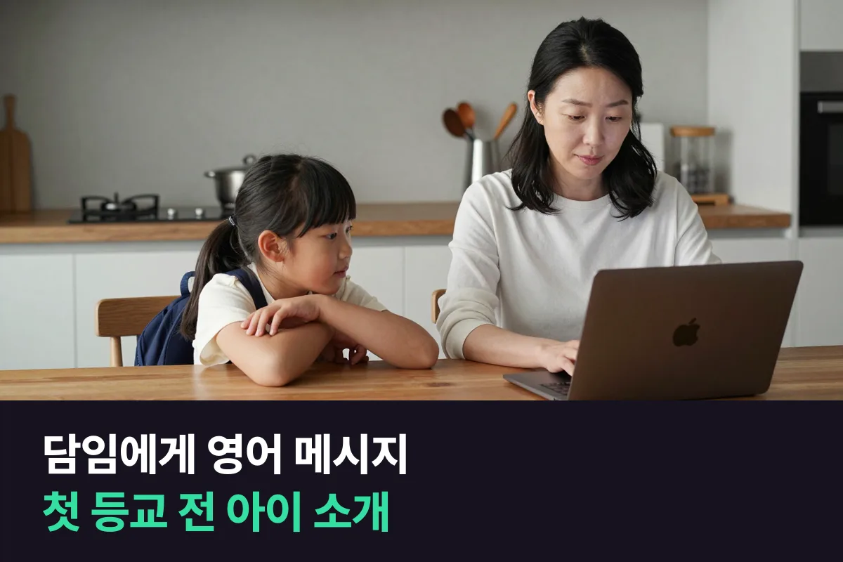 해외 학교 첫 등교 전에 담임에게 영어 메시지로 아이를 소개하는 법