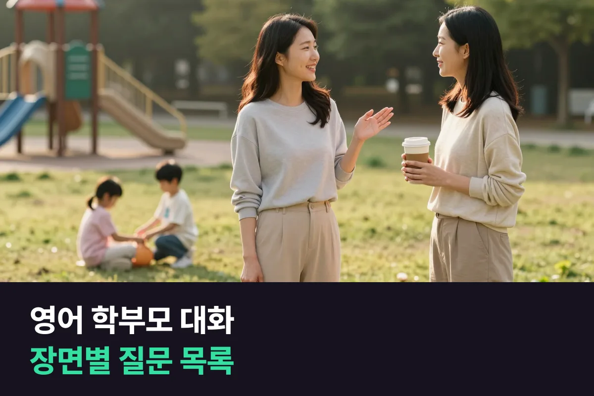 영어 학부모 대화: 하원길·생일파티·플레이데이트에서 아이 친구 부모와 나누는 질문 목록