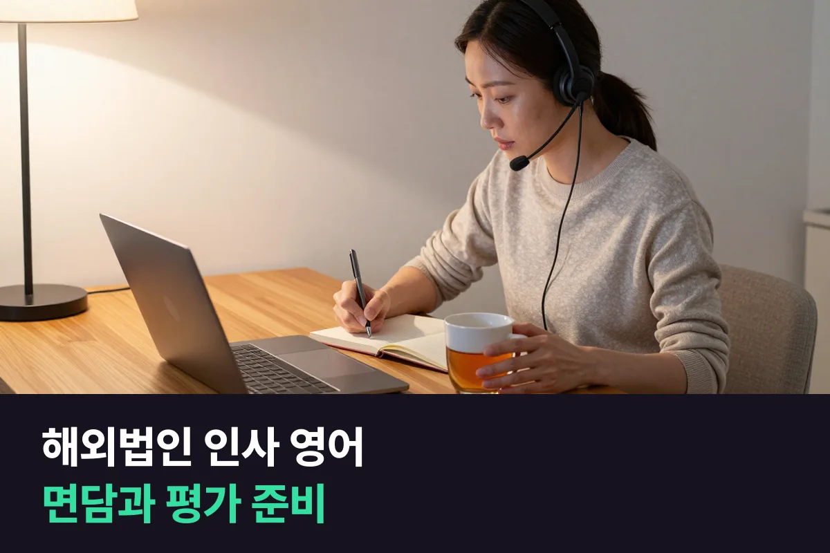 해외 법인에 파견된 인사 담당자는 현지 직원 면담과 평가를 영어로 어떻게 준비할까요?