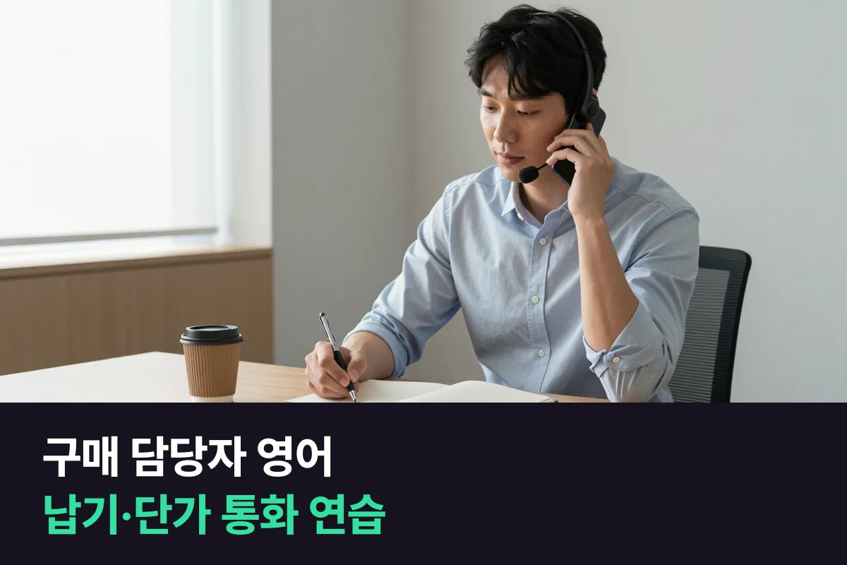 해외 협력사와 납기·단가를 통화하는 구매 담당자, 영어는 무엇부터 연습할까요?