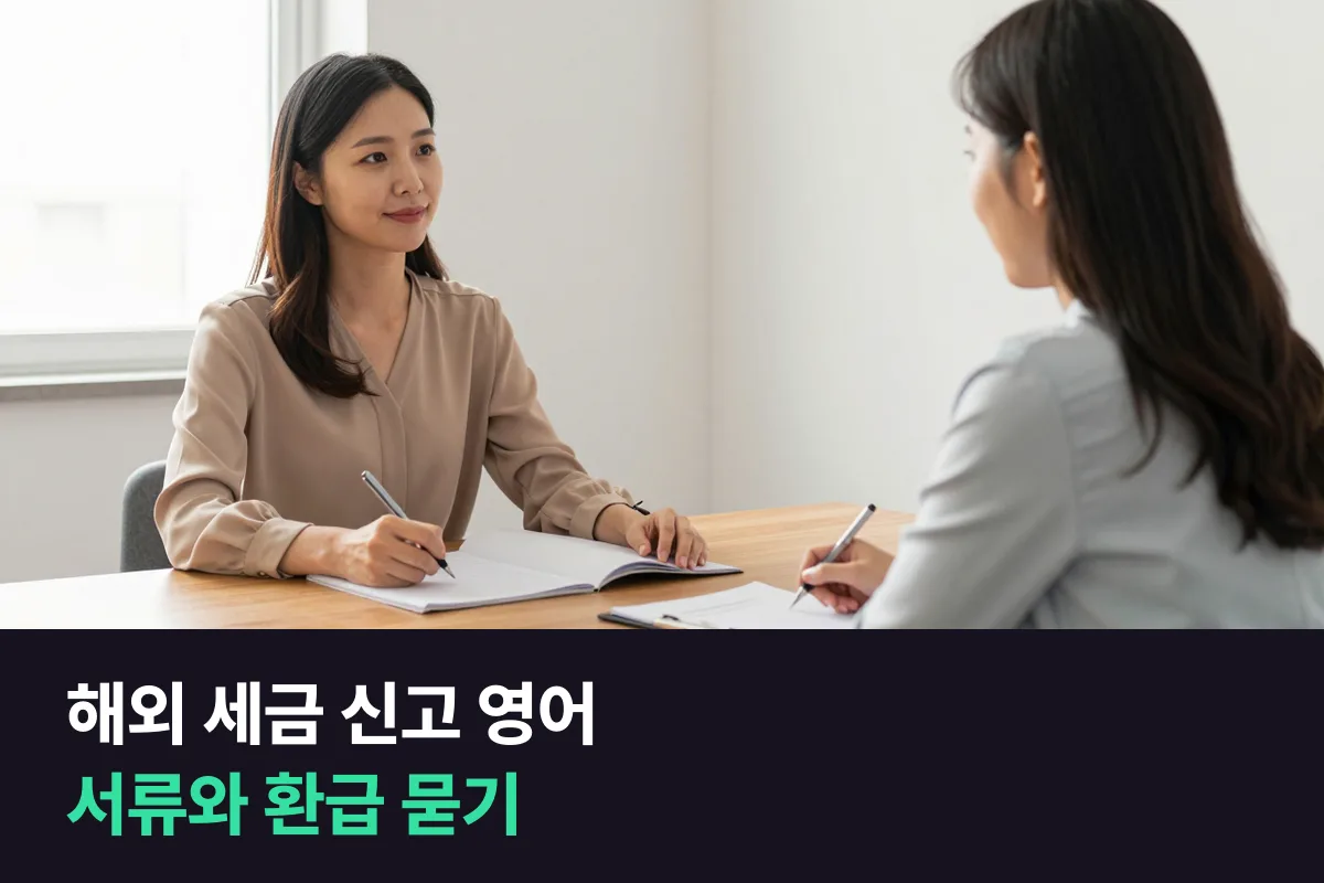 해외에서 세무사에게 세금 신고 서류와 환급을 묻는 영어 표현