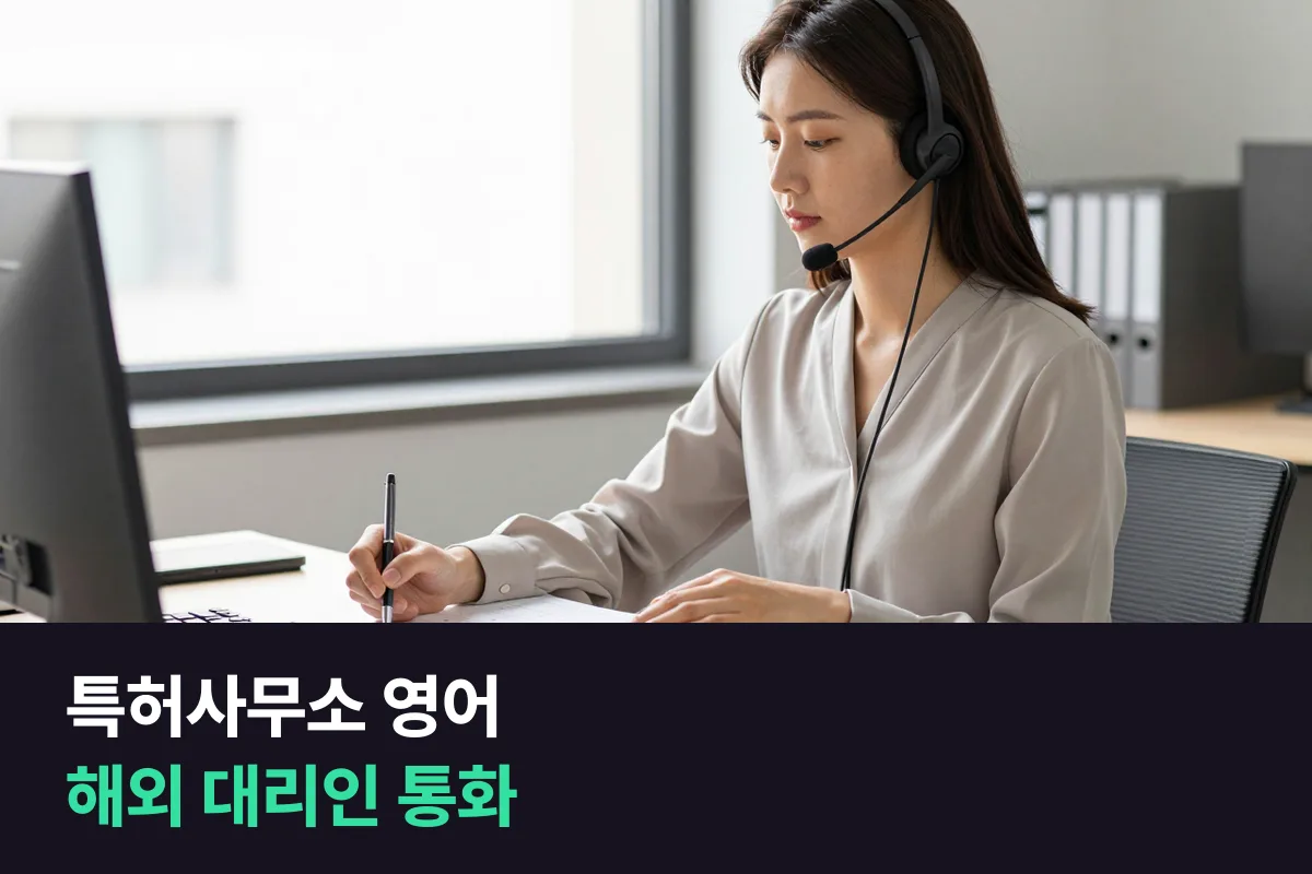 특허사무소에서 해외 대리인과 출원 일정을 통화할 때 쓰는 영어와 연습 순서