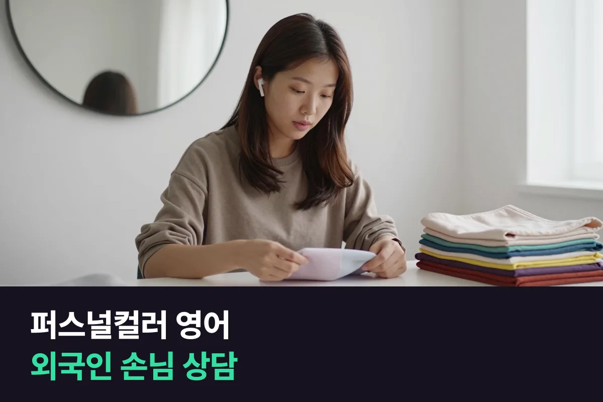 외국인 손님을 받는 퍼스널컬러 진단사는 상담 영어를 어떻게 준비할까요?