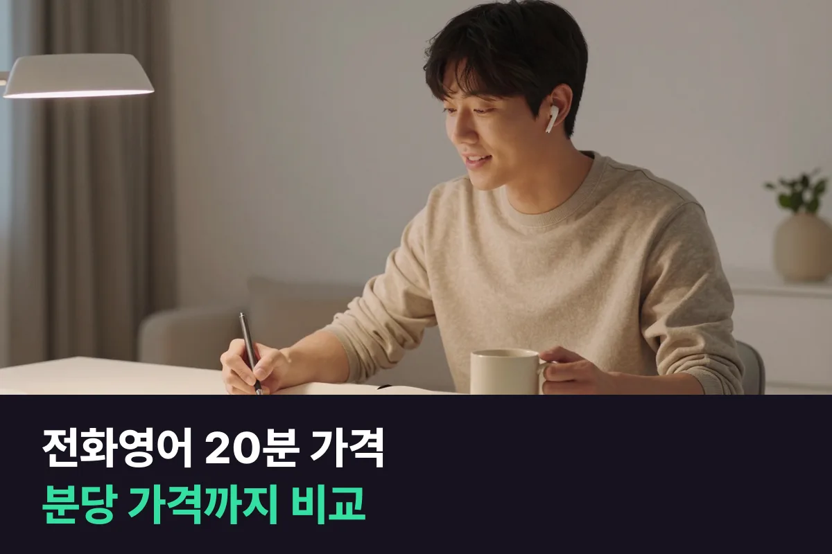 전화영어 20분 가격: 주 횟수별로 10곳을 분당 가격까지 비교했어요