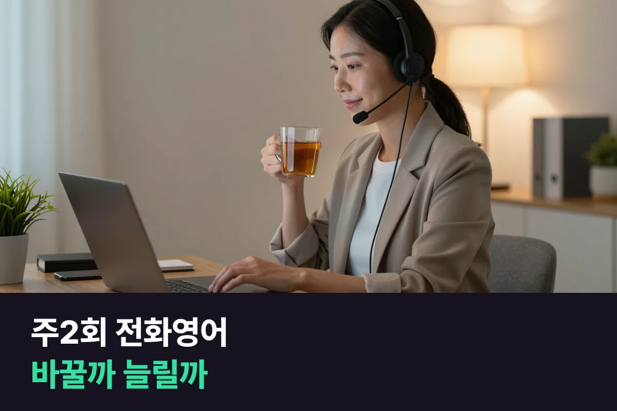 전화영어 20분 주2회를 듣는 직장인이라면, 화상영어로 바꿀지 횟수를 늘릴지 이렇게 정해 보세요
