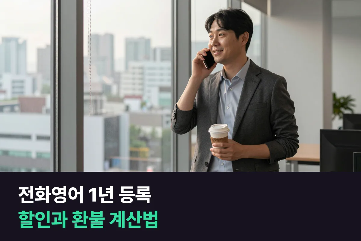 전화영어 1년 등록: 할인은 얼마나 되고, 그만두면 어떻게 될까요?
