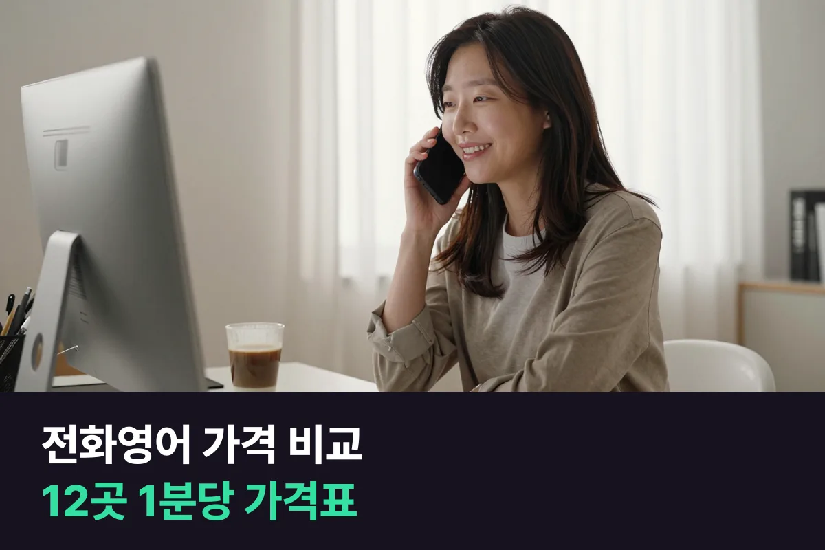 전화영어 가격 비교: 12곳을 1분당 가격으로 줄 세워 봤어요