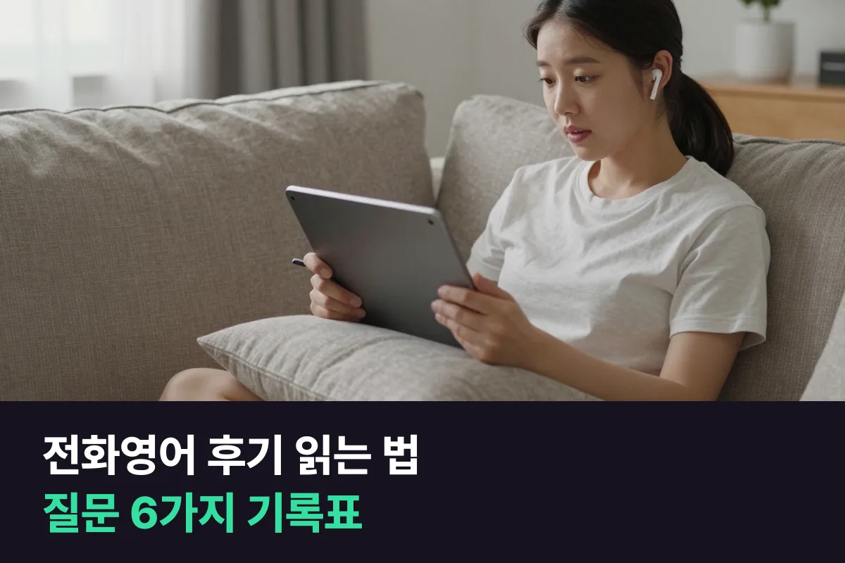 전화영어 후기, 여섯 가지 질문으로 읽어 보세요