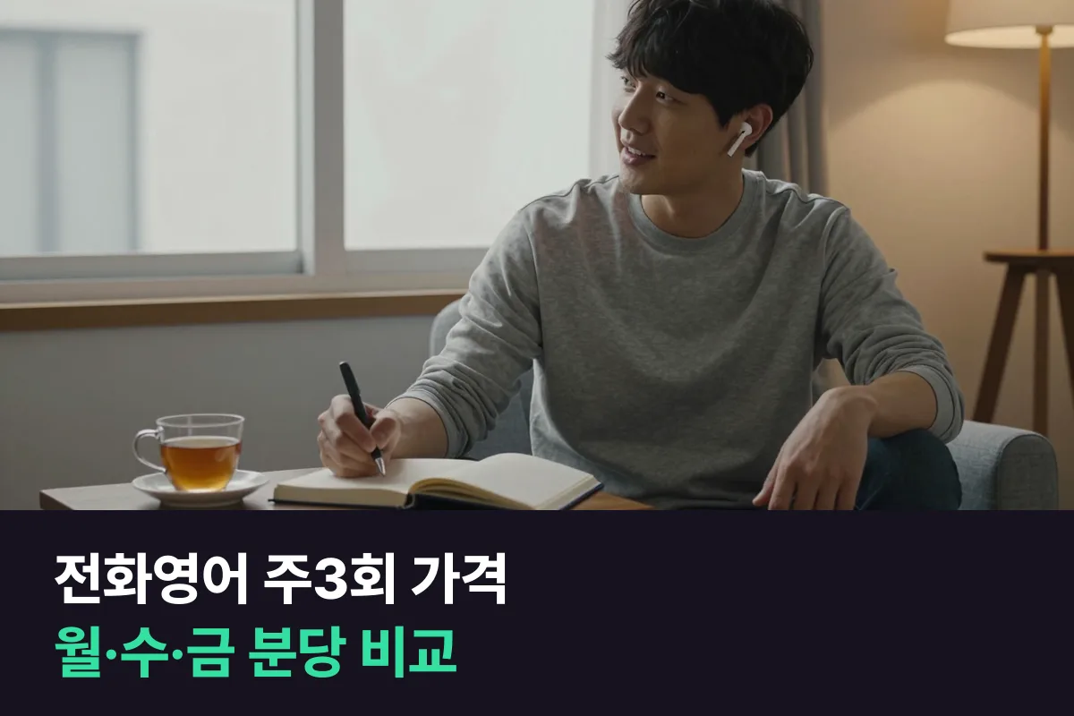 전화영어 주3회 가격: 월·수·금 수업을 10분·20분·30분으로 나눠 분당 가격까지 비교했어요
