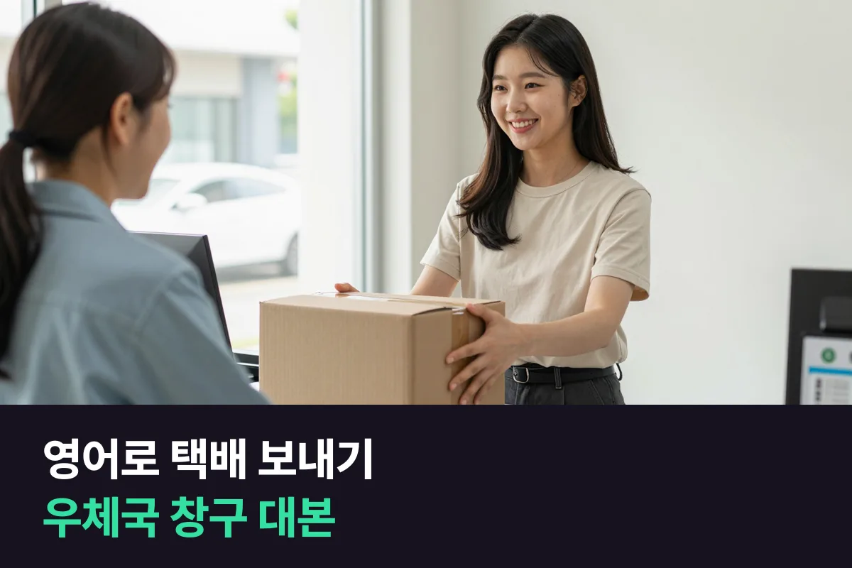 영어로 택배 보내기: 해외 우체국 창구에서 소포 부치는 순서를 대본 틀로 정리했어요