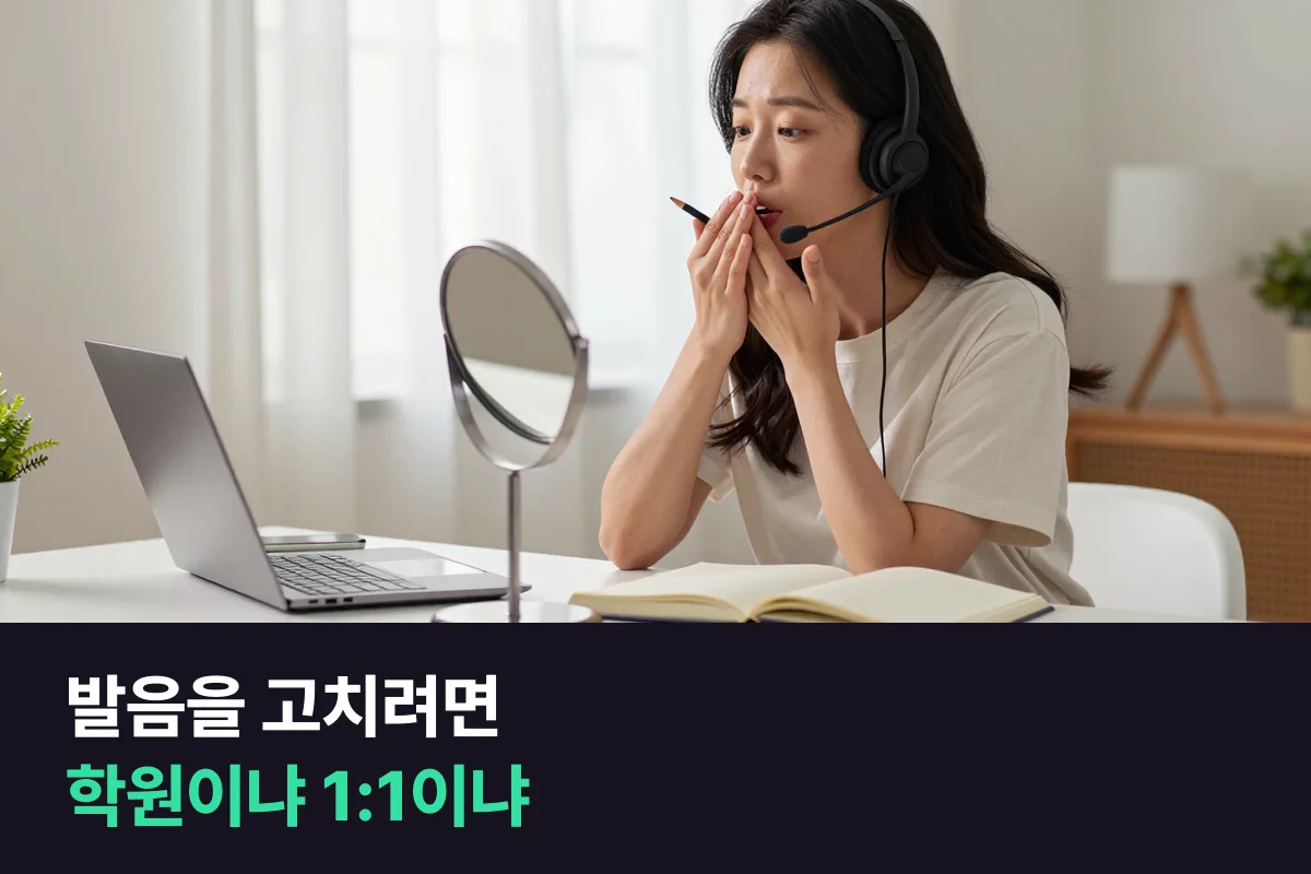 영어 발음 학원 vs 필리핀 강사 1:1 수업: 발음을 고치려는 성인이 고르는 기준