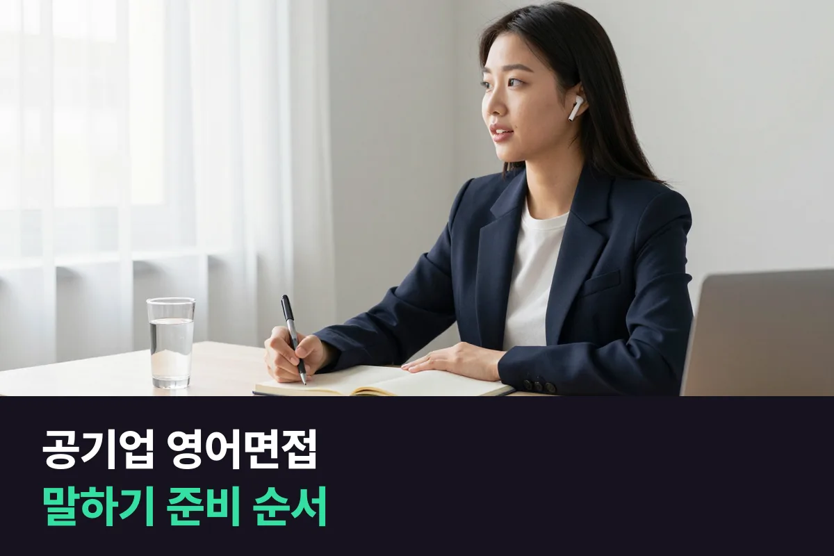 공기업 영어면접을 앞둔 취준생, 말하기는 이 순서로 준비해요