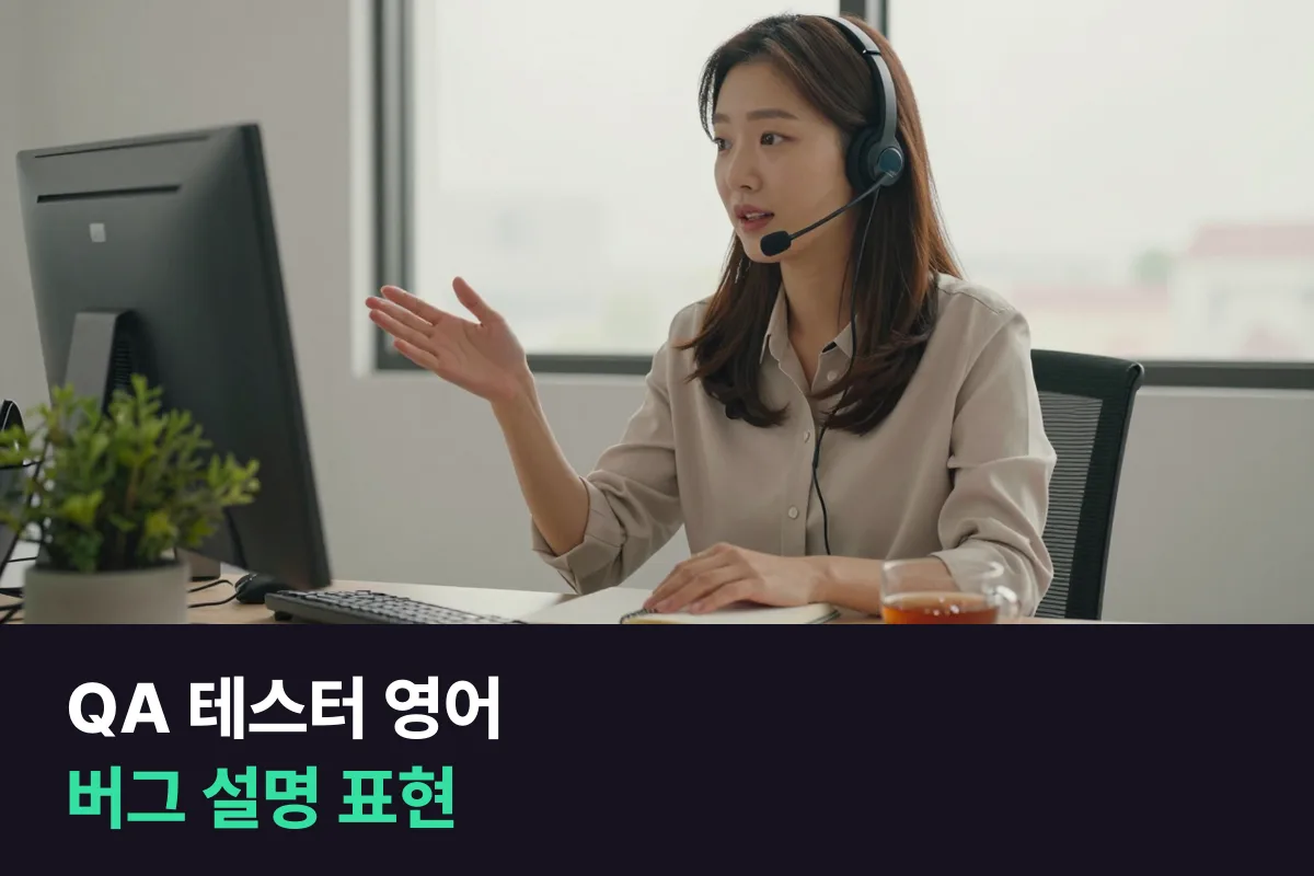해외 개발팀에 버그를 설명하고 재현 순서를 알리는 QA 테스터의 영어