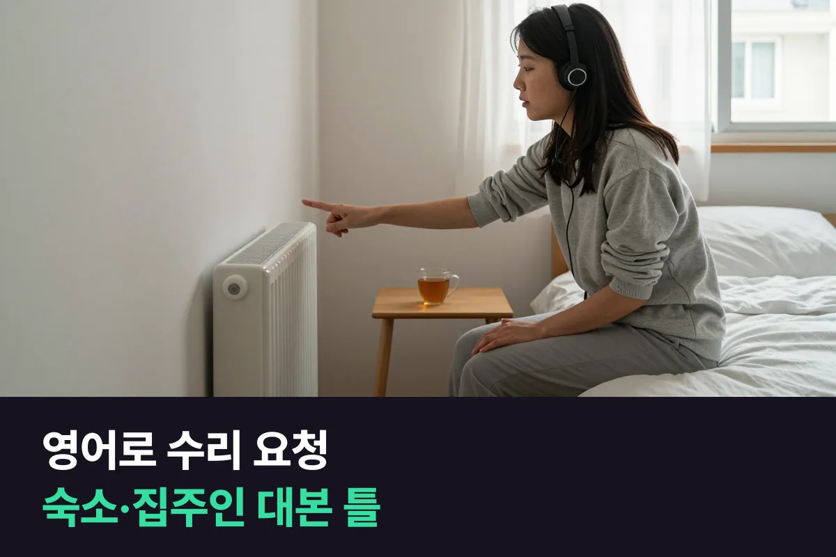 영어로 수리 요청하기: 숙소·집주인에게 고장을 알리는 대본 틀